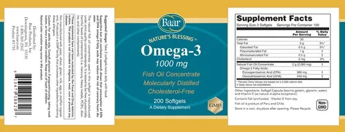 Vista 2 de Omega 3 1000mg 200 cápsulas blandas