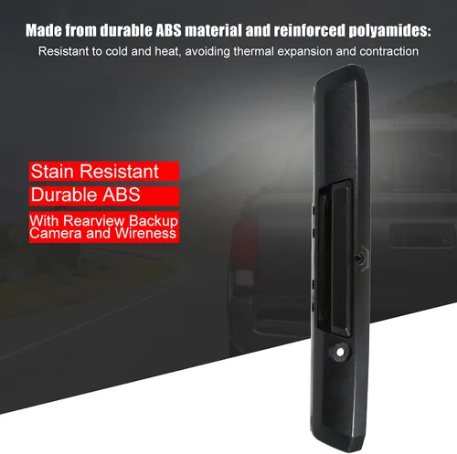 Vista 5 de X AUTOHAUX HC3Z9943400-NB - Manija trasera para puerta trasera con cámara de respaldo para Ford F-250 Super Duty King Ranch Lariat Platinum XL XLT