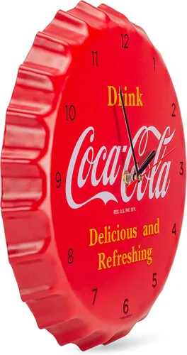 Vista 2 de Reloj de pared con tapa de botella de Coca Cola de 15 pulgadas