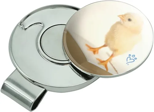 Vista 2 de Pequeño pollito en el libro del sombrero de golf clip con marcador magnético de la bola, Multi