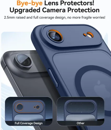 Vista 15 de CANSHN Funda magnética compatible con iPhone Air (6.5 pulgadas), mejorada [protección completa de la cámara] [compatible con Magsafe]