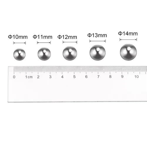 Vista 4 de uxcell 25pcs 0.512 in 201 bolas de rodamiento de acero inoxidable G1000 precisión