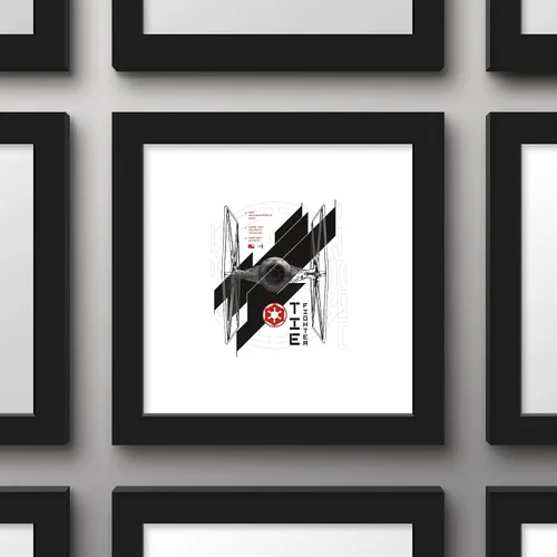 Vista 3 de Trends International Gallery Pops Star Wars: Andor - Póster de pared de Tie Fighter, 12 x 12 pulgadas, versión enmarcada en negro Versión con marco