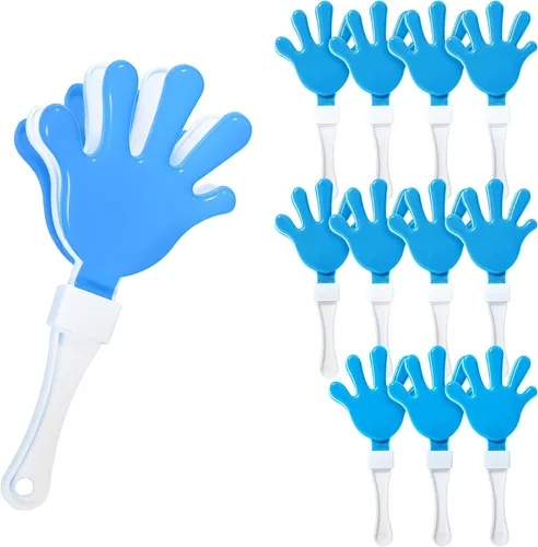 Vista 11 de Windy City Novelties Paquete de 12 mini pinzas de mano de 7 pulgadas, ruidosos de plástico para juegos deportivos, rallyes de pep, portones traseros