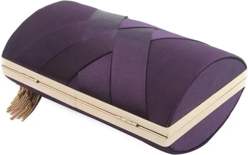 Vista 6 de Elegante bolso de mano con colgante de borla para mujer, bolso de mano de seda para novia, boda, baile de graduación, fiesta nocturna