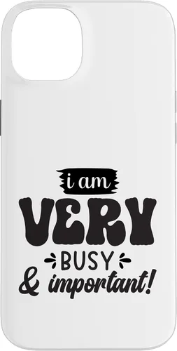 Vista 15 de Very Busy & Important Retro Groovy Text Design Case for iPhone 17