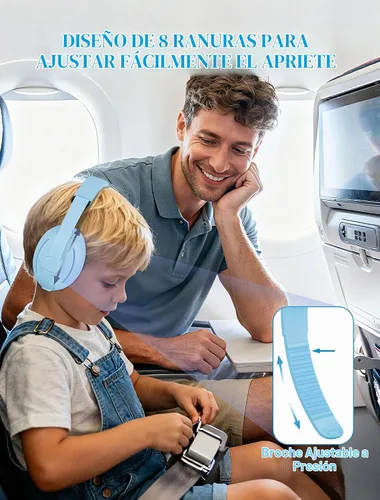 Vista 8 de Audífonos para bebé, 2 en 1, protección contra el ruido para bebés de 0 a 48 meses Azul