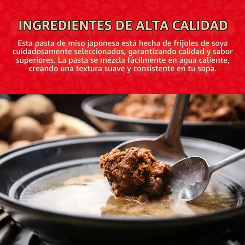 Vista 5 de Shirakiku Miso Aka (rojo) Pasta de soja – Pasta de soja tradicional – Ideal para sopa, salsa, adobo, alimentos japoneses, bolsas de 35.2 onzas