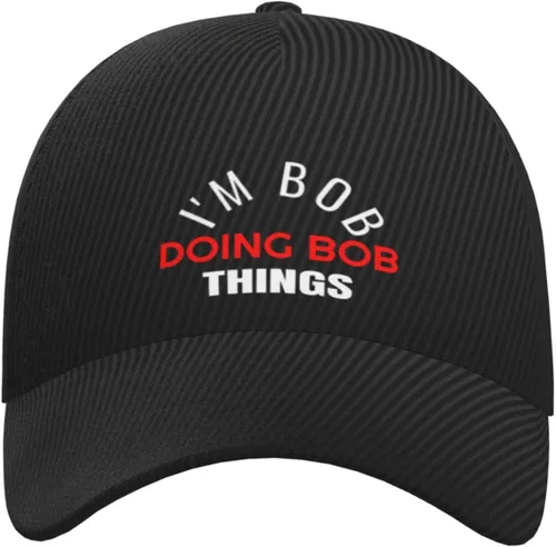 Vista 2 de Im Bob Doing Bob Things - Gorras de béisbol ajustables de mezclilla lavada para hombre