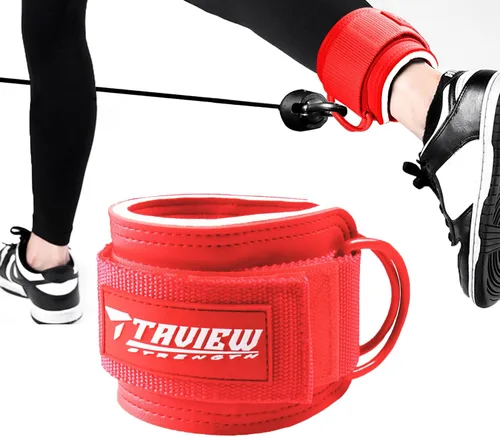 Vista 10 de TAVIEW Ankle Straps Cable Machine Attachment for Gym - Cable Kickback Ankle Straps - Padded Ankle Cuffs for Glute Kickbacks and Leg Workouts