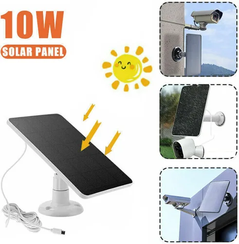 Vista 5 de Cargador de panel solar de 10 W para electrodomésticos con salida tipo C, carga eficiente, amplia compatibilidad, instalación rápida, para luces