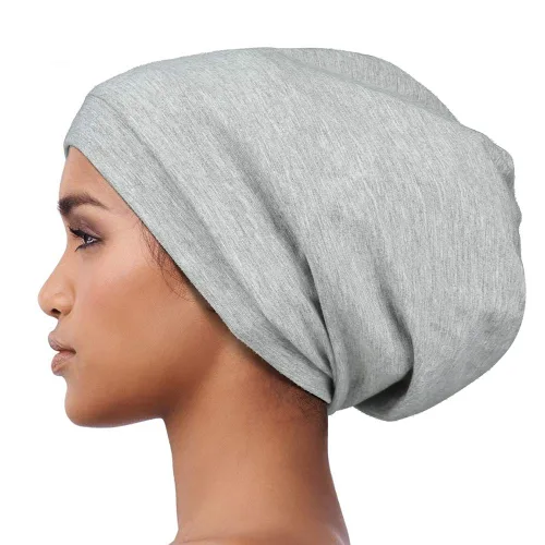 Vista 100 de Alnorm - Gorro con forro de satén y suave banda elástica para hombres y mujeres, talla única Se ajusta a la mayoría