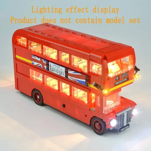 Vista 4 de GEAMENT Versión actualizada 10258 Kit de luces para Creator Expert London Bus compatible con el modelo de bloques de construcción Lego 10258