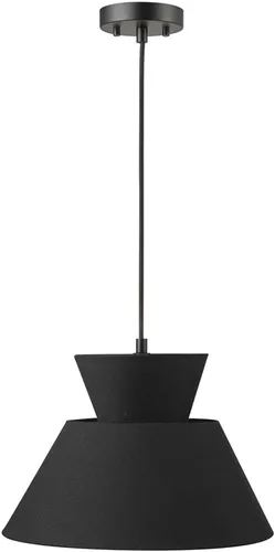 Vista 8 de [Usado] Lámpara colgante de 1 luz GLOBE Electric, acabado negro mate, varillas colgantes ajustables, regulable, base E26, iluminación moderna