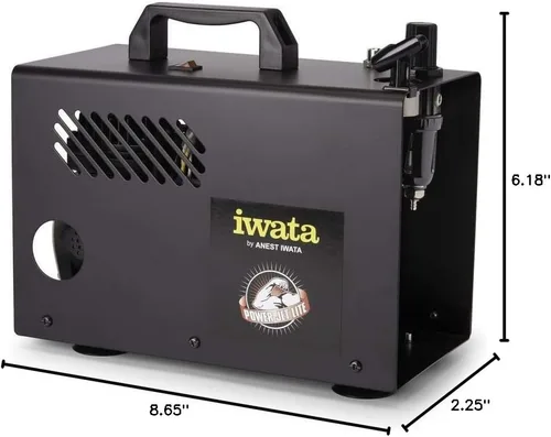 Vista 3 de Iwata -Medea Studio Series Power Jet Lite Compresor de aire de doble pistón