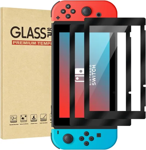 Vista 11 de Paquete de 2 protectores de pantalla de vidrio templado con borde verde para Switch Model 2017 [6.2 pulgadas], transparente HD, antiarañazos