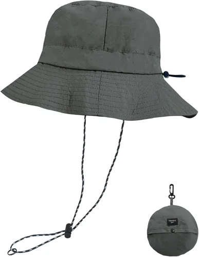 Vista 13 de NPQQUAN Sun Bucket Hats for Woman Men Lightweight Sun Hat Packable Foldable Beige