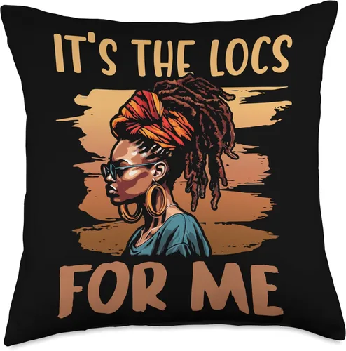 Vista 4 de Locs Afro Dreadlocks Love Natural Beauty Hair It's the Locs for Me Afro Hair - Almohada negra americana africana, 16 x 16 pulgadas, multicolor