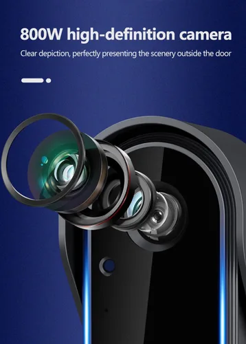 Vista 7 de TKMARS Timbre de puerta inalámbrico con video, con video HD 1080P, audio bidireccional, ángulo de 170°, pantalla de 4.3 pulgadas, IPX65 impermeable