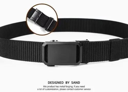 Vista 3 de Duty Quick Men's Tactical Belt-Release Metal Buckle Belt,suits for waist size 28"-42" Gris