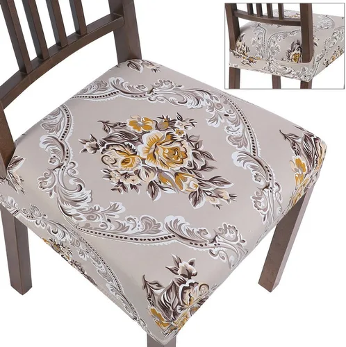 Vista 13 de SearchI Juego de 4 fundas de asiento para sillas de comedor, fundas elásticas extraíbles para sillas de comedor, fundas protectoras para sillas