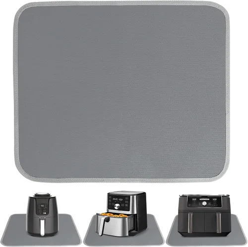 Vista 18 de Tapete resistente al calor para freidora de aire, tapete resistente al calor de 12 x 14 pulgadas para encimera, protector de encimera de silicona
