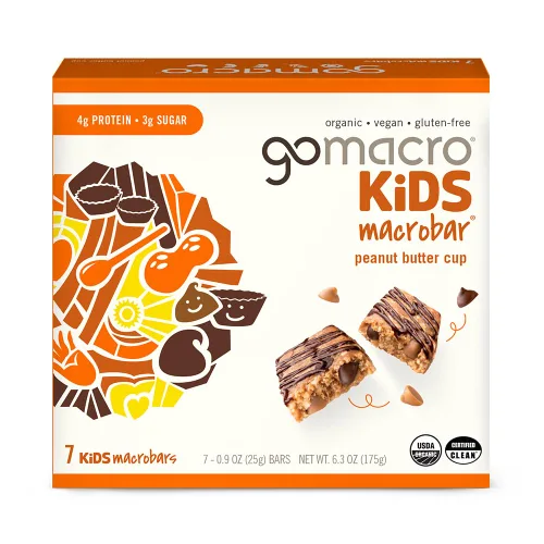 Vista 6 de GoMacro Kids MacroBar - Barras veganas orgánicas – Brownie de chocolate doble (barras de 0.90 onzas, 7 unidades)