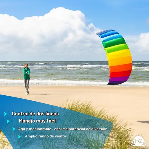 Vista 3 de HQ Symphony Beach III 2.2 Stunt Kite, Agua, Cometa deportiva de doble línea de aluminio