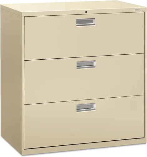Vista 3 de Archivero lateral con 2 cajones HON Serie 600 de 30 in x 19 1/4 in, Acero, Negro