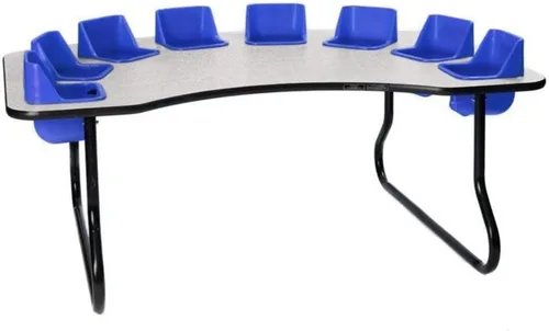 Vista 13 de Mesa de 8 asientos para niños pequeños, 27 pulgadas de alto