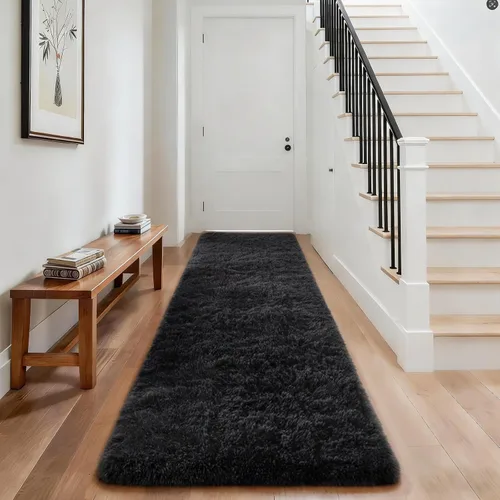Vista 22 de Ophanie - Alfombras para sala de estar, antideslizante y suave, de felpa grandes y peludas para dormitorio, peludas para niños y niñas, decoración