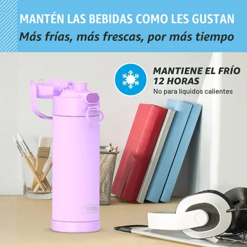 Vista 5 de THERMOS FUNTAINER Botella de agua con boquilla, 16 onzas, morado neón Púrpura neón
