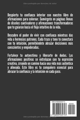 Vista 2 de AFIRMACIONES DE CONFIANZA PARA FLUIR Y VIVIR INTUITIVAMENTE PARA COLOREAR (Spanish Edition)
