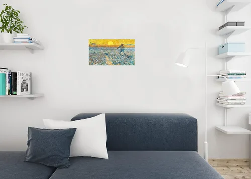Vista 4 de Vincent Van Gogh El sembrador 1888 Van Gogh Arte de pared Pintura estilo impresionista Naturaleza Primavera Flor Decoración de pared Paisaje Campo