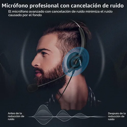 Vista 4 de AGPtEk – teléfono intercomunicador centro de llamadas con auricular., Reemplazo para audífonos