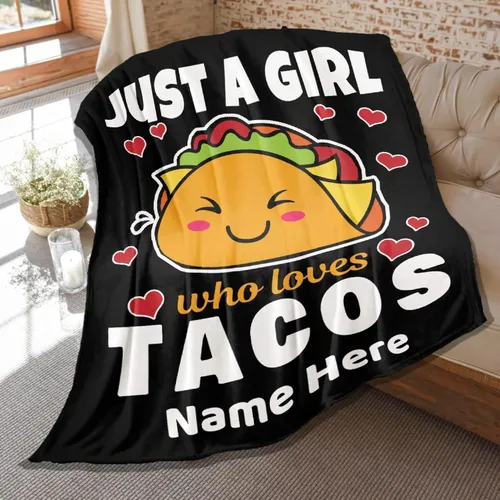 Vista 16 de Manta personalizada con texto en inglés «Just Girl Loves Cats», añade tu propio nombre, mantas de franela personalizadas para niños, perros y gatos