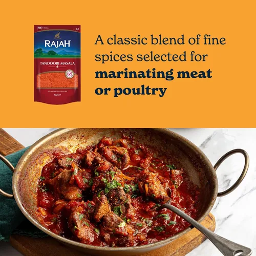 Vista 4 de Rajah Tandoori Masala 100 Gm en bolsa