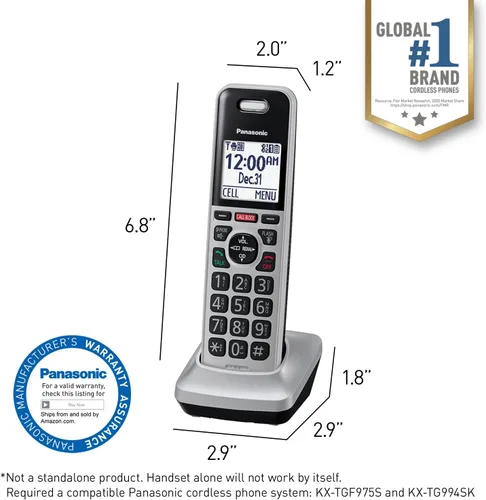 Vista 3 de Panasonic Accesorio de teléfono inalámbrico compatible con sistemas telefónicos inalámbricos de la serie KX-TGF97x - KX-TGFA97S