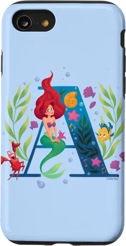 Vista 18 de Disney Carcasa para iPhone 17 con monograma de sirena y letra A para Ariel