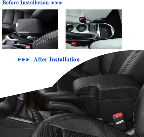 Vista 3 de para Nissan Juke Caja de Apoyabrazos de Consola de Doble Capa con Almacenamiento y 3 Puertos USB