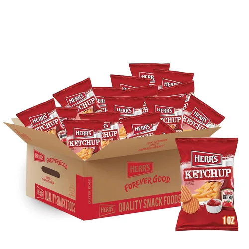 Vista 8 de Herr's Patatas fritas, sabor a ketchup, 1 onza (paquete de 7)