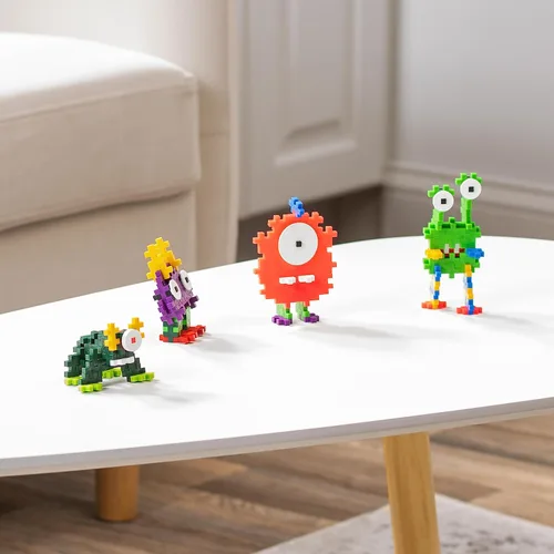 Vista 6 de PLUS PLUS Critter Fun Pack, Original - Juego de bloques de construcción de rompecabezas 3D, 160 piezas entrelazadas, actividades divertidas