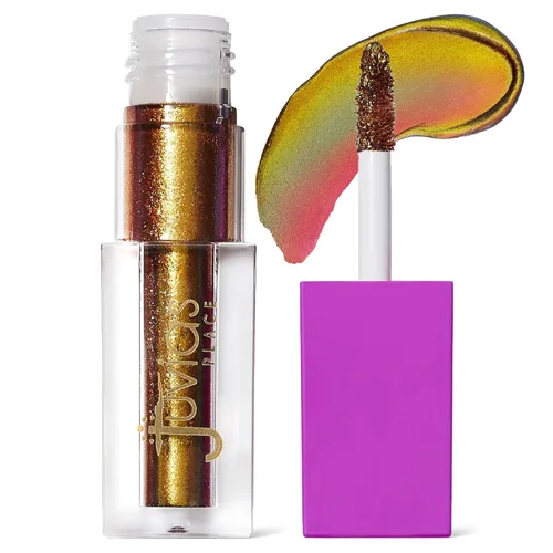 Vista 10 de Juvia's Place Culture Duochrome - Sombra de ojos líquida multicolor con purpurina para brillo, maquillaje brillante para ojos, kit de maquillaje