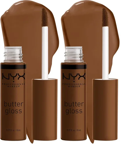Vista 9 de NYX MAQUILLAJE PROFESIONAL Brillo de mantequilla, brillo de labios no pegajoso, - Eclair (rosa)