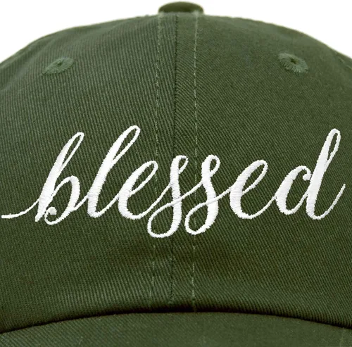 Vista 2 de DALIX Blessed - Gorra de béisbol de algodón suave para mujer