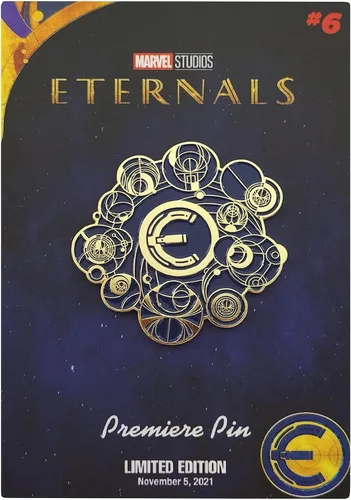 Vista 2 de Marvel Studios Eternals Cosmic Symbols - Pin de estreno de edición limitada Accesorios de insignia de broche de metal para mochila, ropa, sombreros