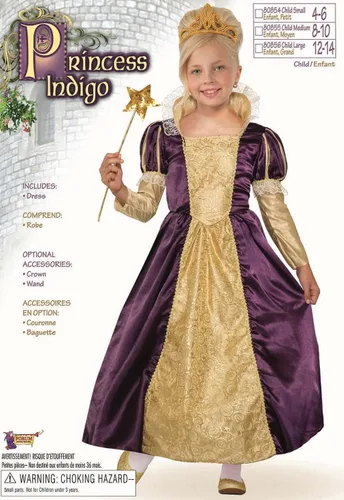 Vista 2 de Forum Novelties - Disfraz infantil de princesa índigo, talla L