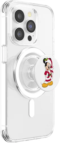 Vista 3 de Disney PopSockets MagSafe PopGrip con diseño navideño de Santa Mickey Mouse para iPhone