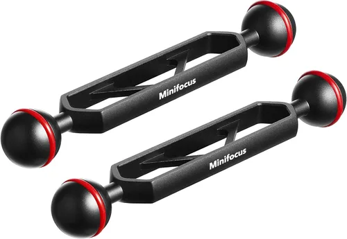 Vista 9 de MINIFOCUS Brazo de extensión de aluminio de doble bola de 4 pulgadas, conector de cabeza de bola de 1 pulgada, sistema de brazo CNC subacuático