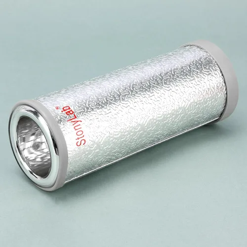Vista 5 de stonylab Dewar - Frasco de vidrio de borosilicato de forma cilíndrica con base de aluminio, profundidad interior de 7.874 in y diámetro